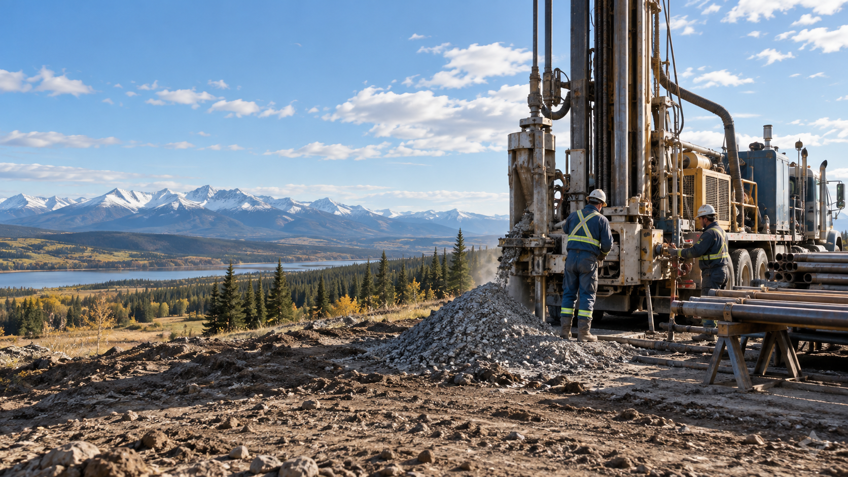 Air rock water-well drilling
